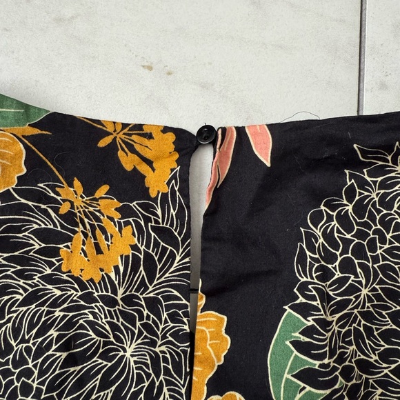 ZARA floral wrap black crop top tank; size XS - Picture 7 of 7